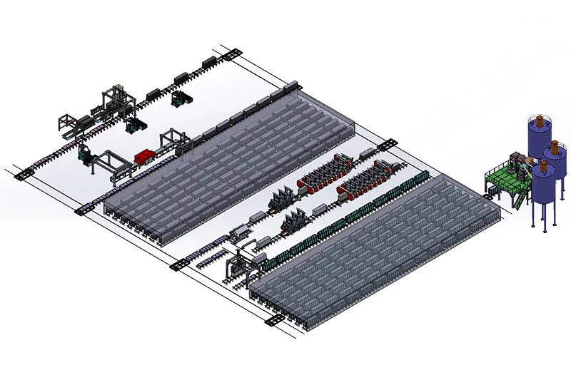 Ligne de Coupe de Blocs de Béton