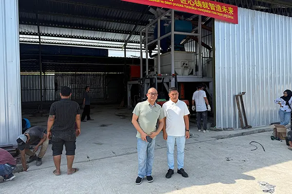 Ligne de production de blocs BCNA à Semarang, Indonésie.