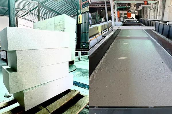 Ligne de production de blocs en béton mousse à Tirana, Albanie